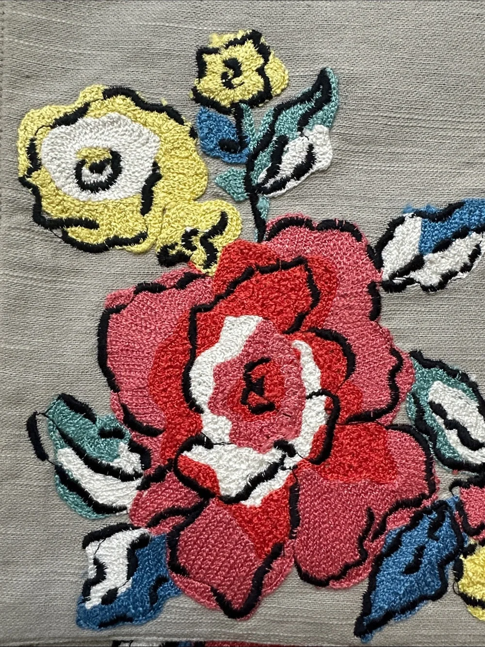 NWT Set of 4 Threshold Dolce Vita Floral Embroidered Placemats Floral Cotton